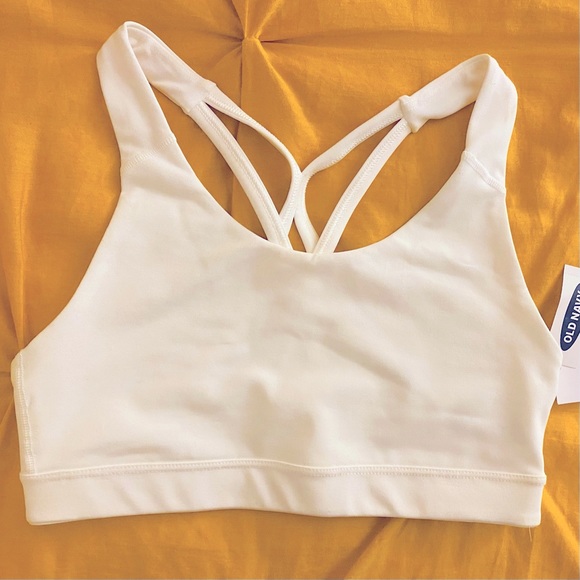 NWT Old Navy White Sports Bra in Small - Picture 4 of 6